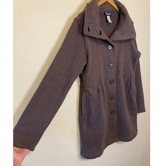 Patagonia Better Sweater Deep Purple Brown Cozy Button Up Peacoat Large - Picture 12 of 15